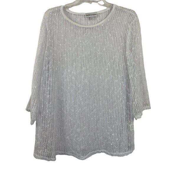 Draper's & Damon's Tops - Draper's & Damon's Women's Fishnet Hole Top